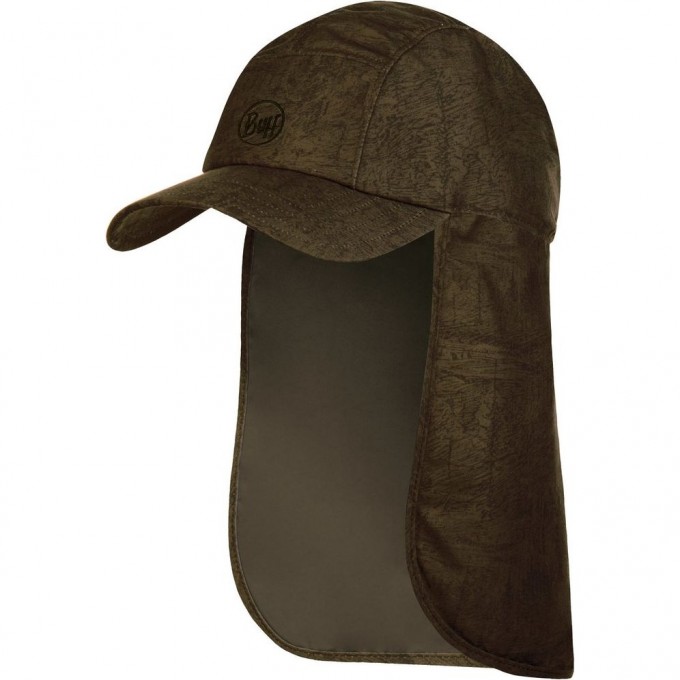 Кепка с защитой шеи от солнца BUFF BIMINI CAP ZINC KHAKI 119526.854.10.00