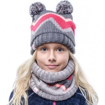 Комплект детский шапка-шарф BUFF ARILD GREY