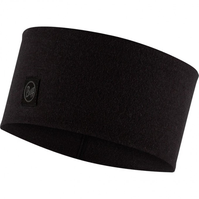 Повязка BUFF MERINO WIDE HEADBAND SOLID BLACK 129441.999.10.00