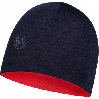 Шапка BUFF LW MERINO WOOL REVERSIBLE HAT DENIM - FIRE