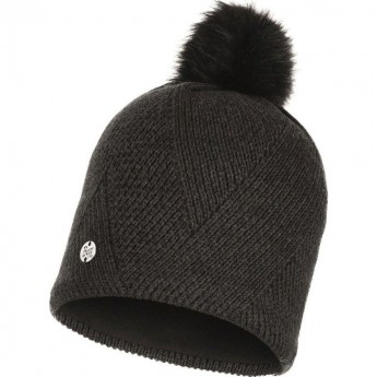 Шапка вязаная с флисом BUFF HAT KNITTED POLAR DISA BLACK