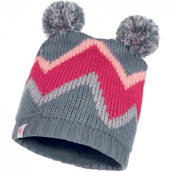 Шапка вязаная с флисом детская BUFF HAT KNITTED POLAR ARILD GREY