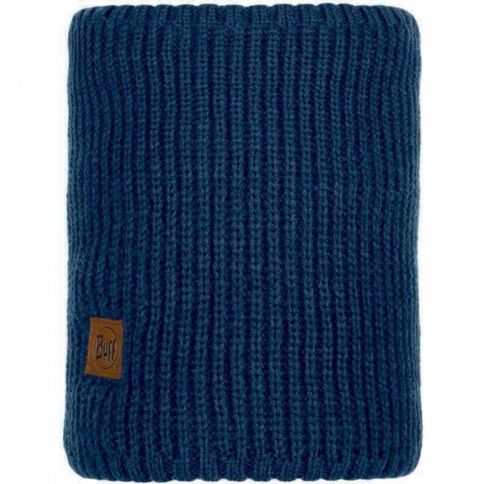 Шарф-труба вязаный с флисом BUFF NECKWARMER KNITTED POLAR RUTGER MEDIEVAL BLUE 117902.783.10.00