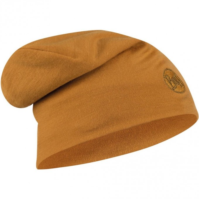 Теплая шерстяная шапка-бини BUFF HAT WOOL HEAVYWEIGHT SOLID CAMEL 111170.337.10.00