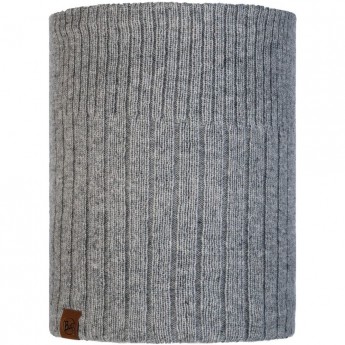 Вязаный шарф-труба с флисом BUFF NECKWARMER KNITTED POLAR KORT LIGHT GREY