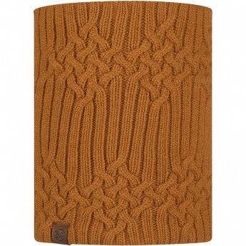 Вязаный шарф-труба с флисом BUFF NECKWARMER KNITTED POLAR NEW HELLE MUSTARD