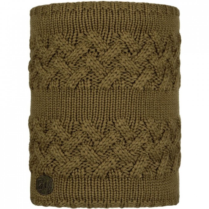 Вязаный шарф-труба с флисом BUFF NECKWARMER KNITTED POLAR SAVVA BARK 113349.843.10.00